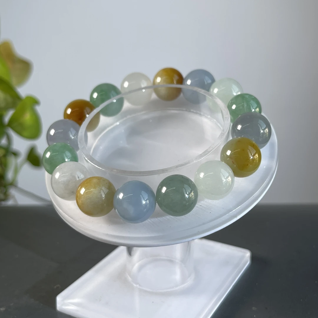 JTB23-271 天然缅甸A货翡翠  翡翠手串