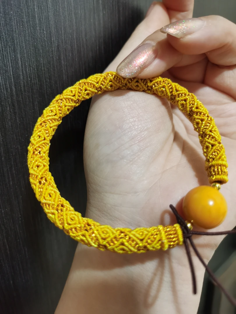 非金属锦纶手链 布艺立体回纹手编绳纯手工编织新年转运绳手绳