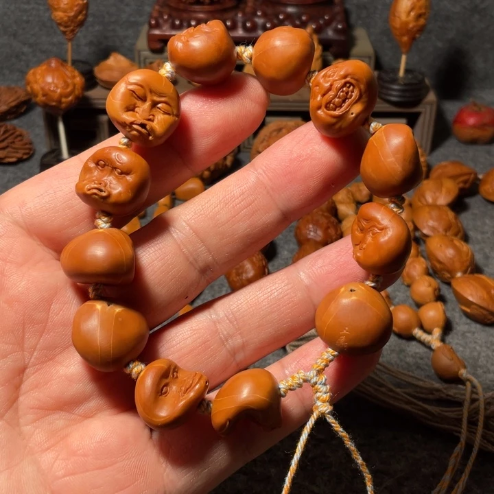 警***️橄榄核手串/手链手工制作工艺精湛