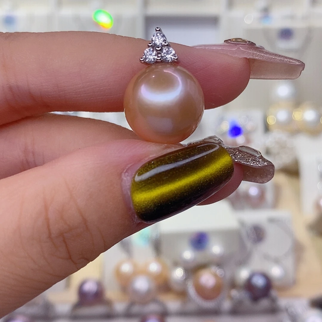 吊坠(赠链)银S925镶嵌淡水珍珠14➕