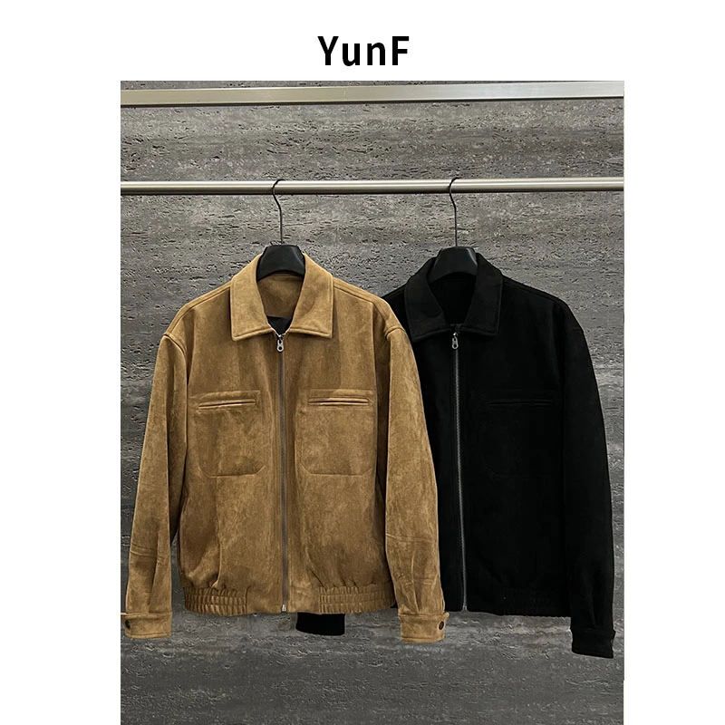 YunF 25A/W 秋冬「麂皮绒 绵柔绒感」一字挖袋复古回潮夹克外套