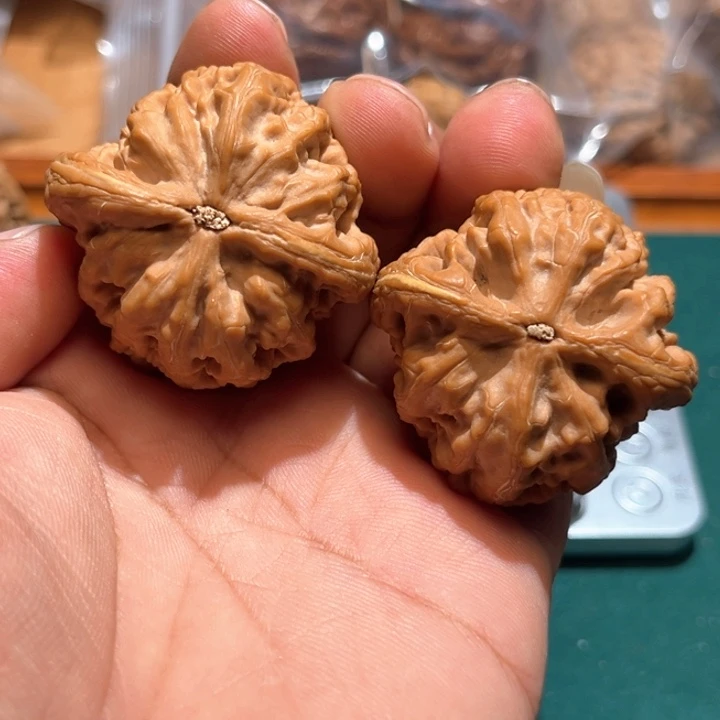 ꧁***꧂文玩核桃把件红鲤鲤