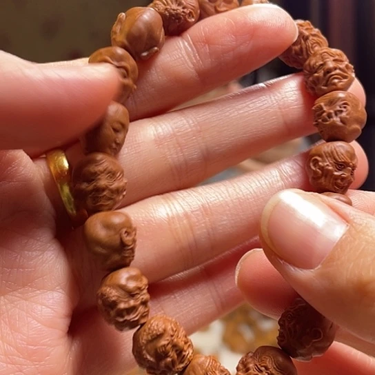 橄榄核手串/手链龙纹桃核