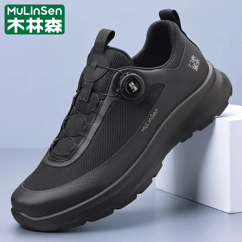 木林森2025夏季新款透气网面鞋男轻便百搭休闲鞋软底运动跑步鞋子