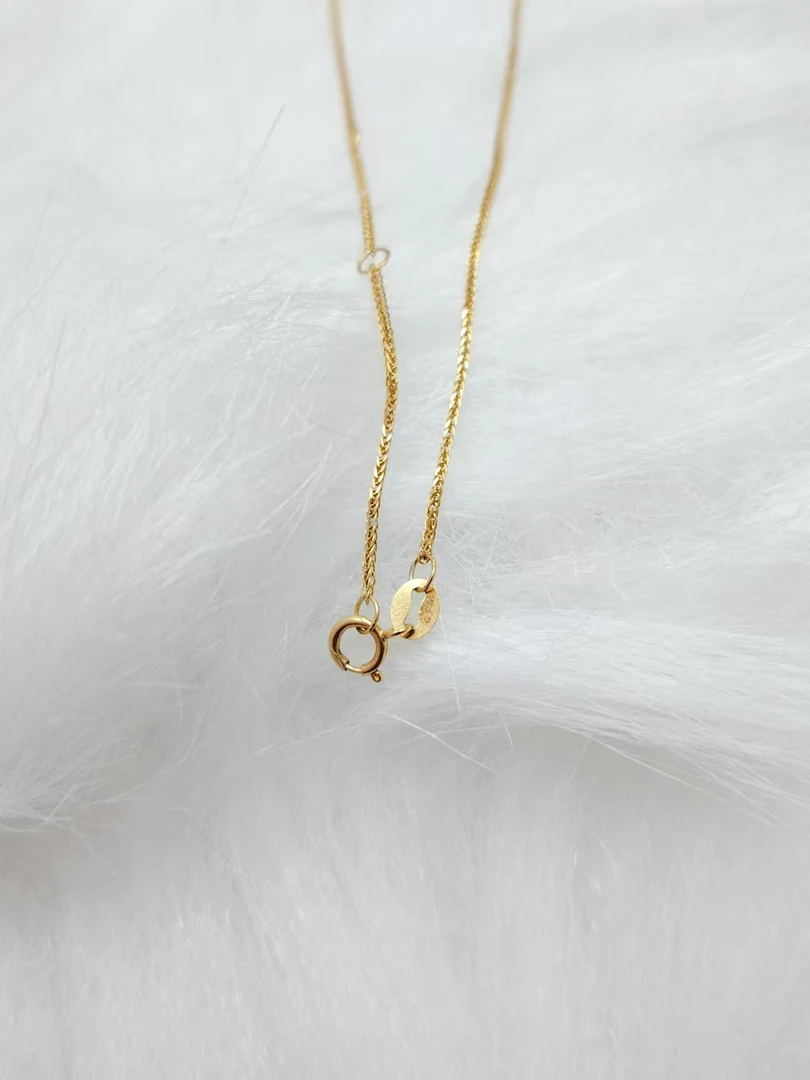 先鉴后发18K黄金色调节扣肖邦链单链时尚百搭简约经典金色可调节