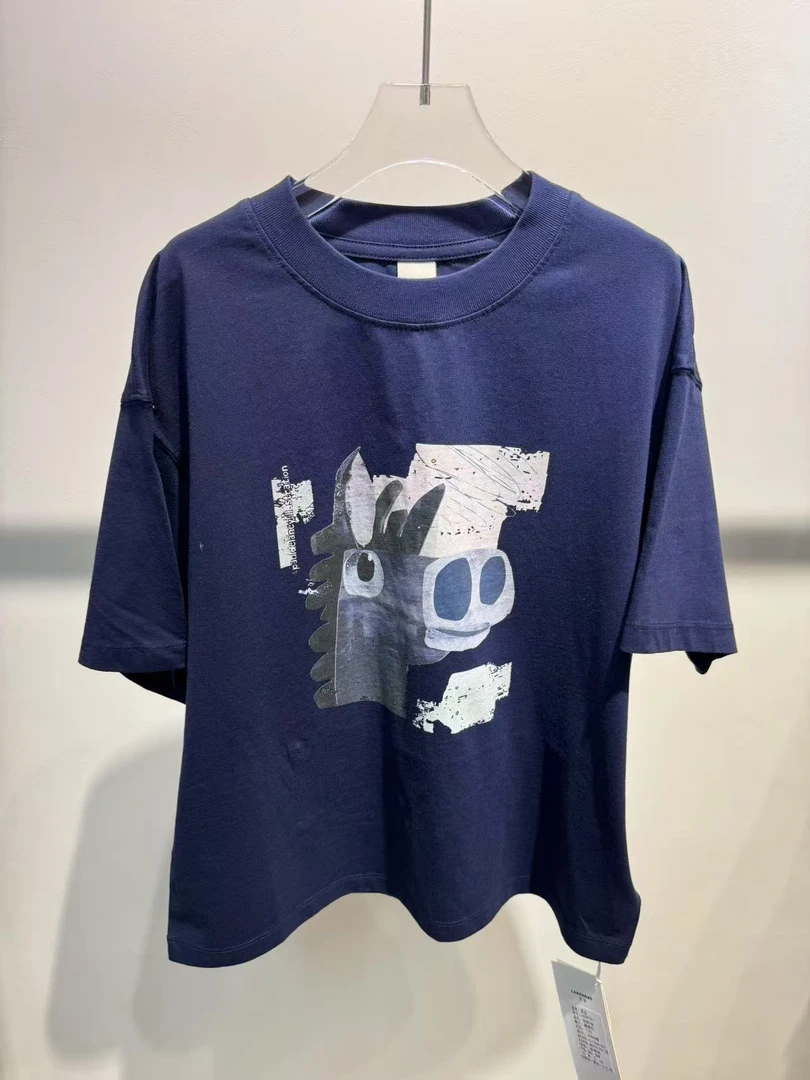 XTJ STUDIO童装 设计师款 LC中大童 动物图案短袖 新品