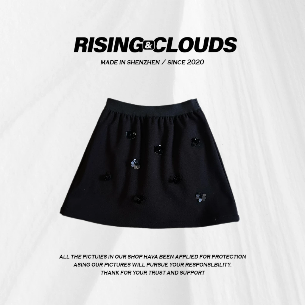 RISING&CLOUDS小云姐【厚款】深圳南油冬季小花半裙厚款100401
