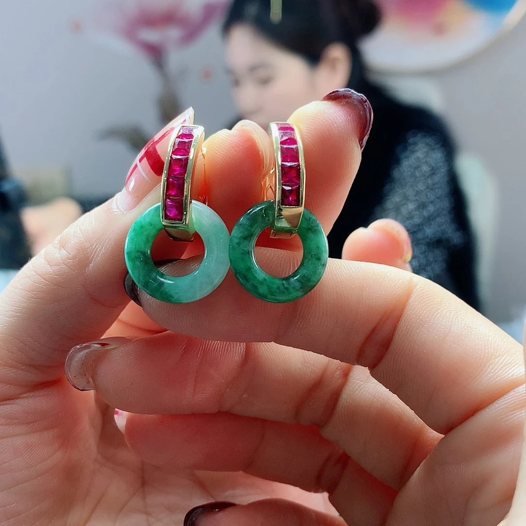 【闪购商品】翡翠耳饰未镶嵌，