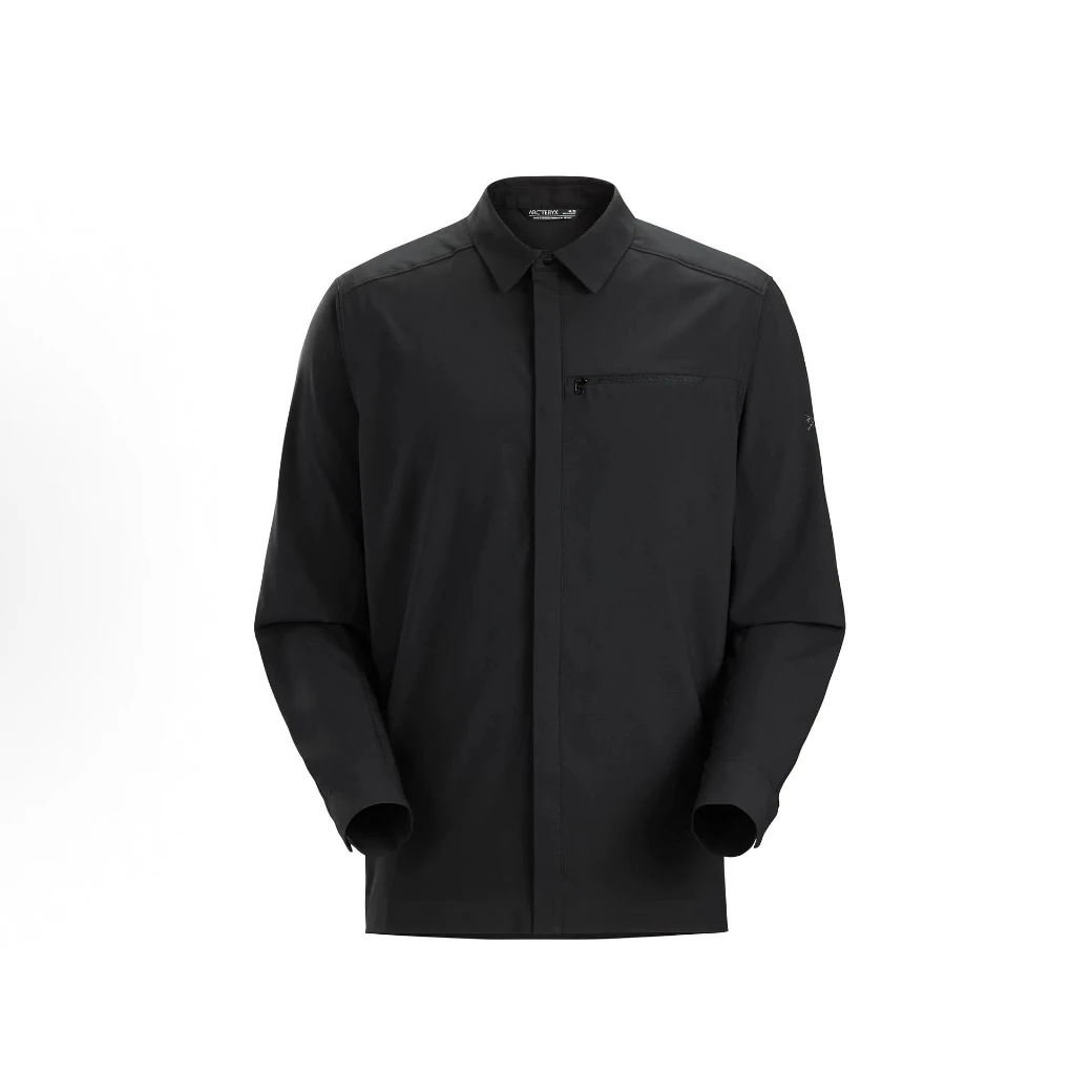 Arcteryx始祖鸟 skyline Ss 纯色Logo印花单排扣衬衫