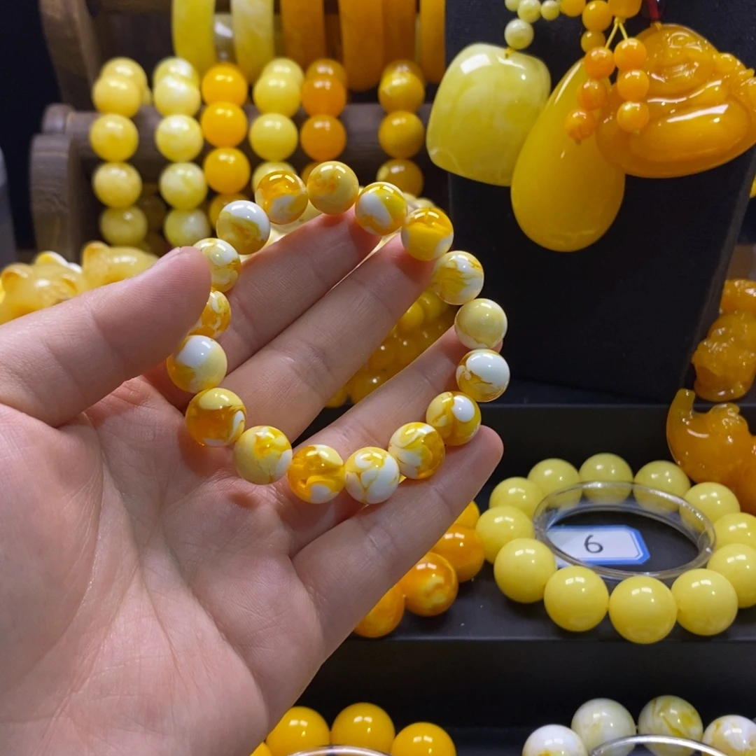 悠***然非金属瓷白金花全品手串卡12