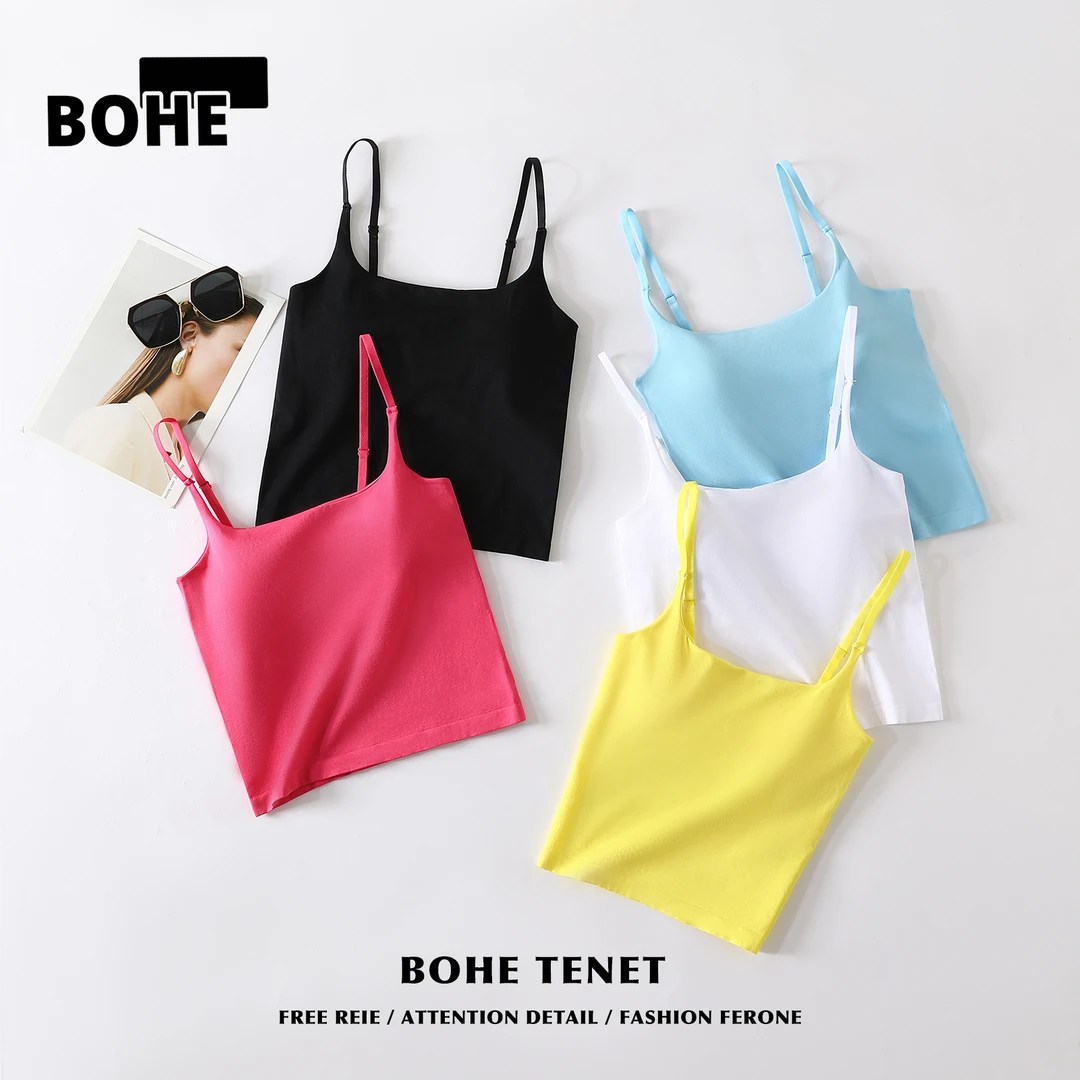 小吊带背心女内搭自带胸垫新款外穿百搭显瘦美背打底上衣