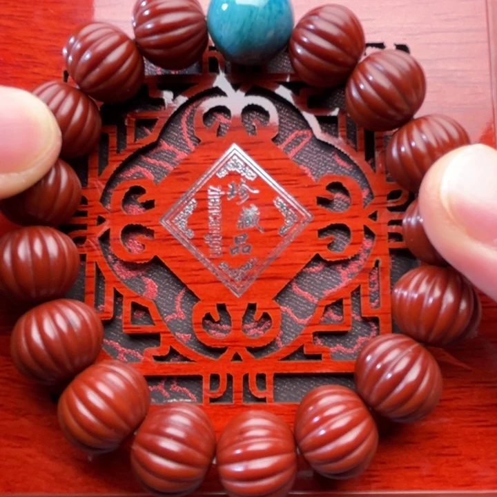 玛瑙/玉髓未镶嵌手串猴头配珊瑚玉单珠 硅化玉 首单福利价（带盒）