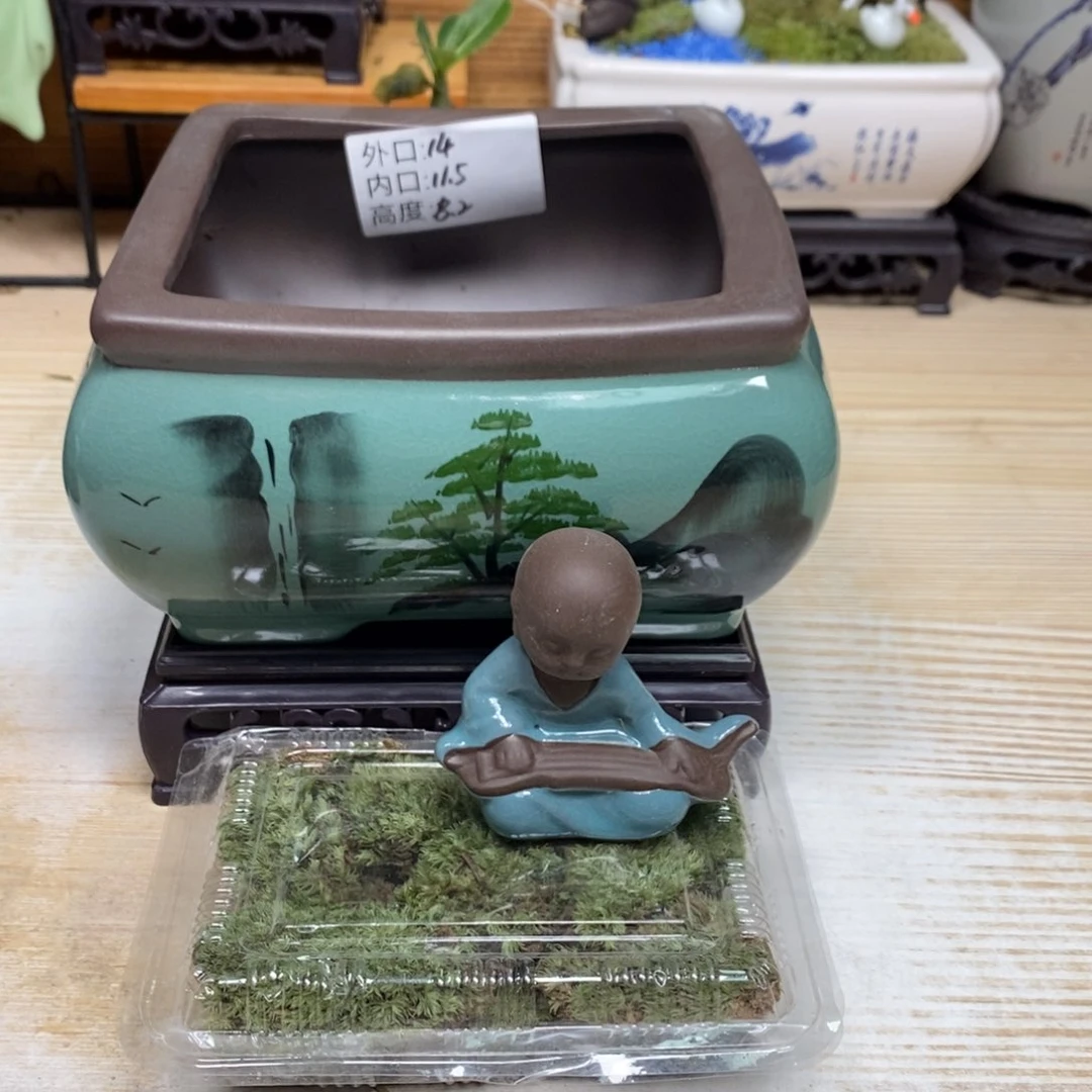 紫砂陶瓷艺术花盆陶瓷