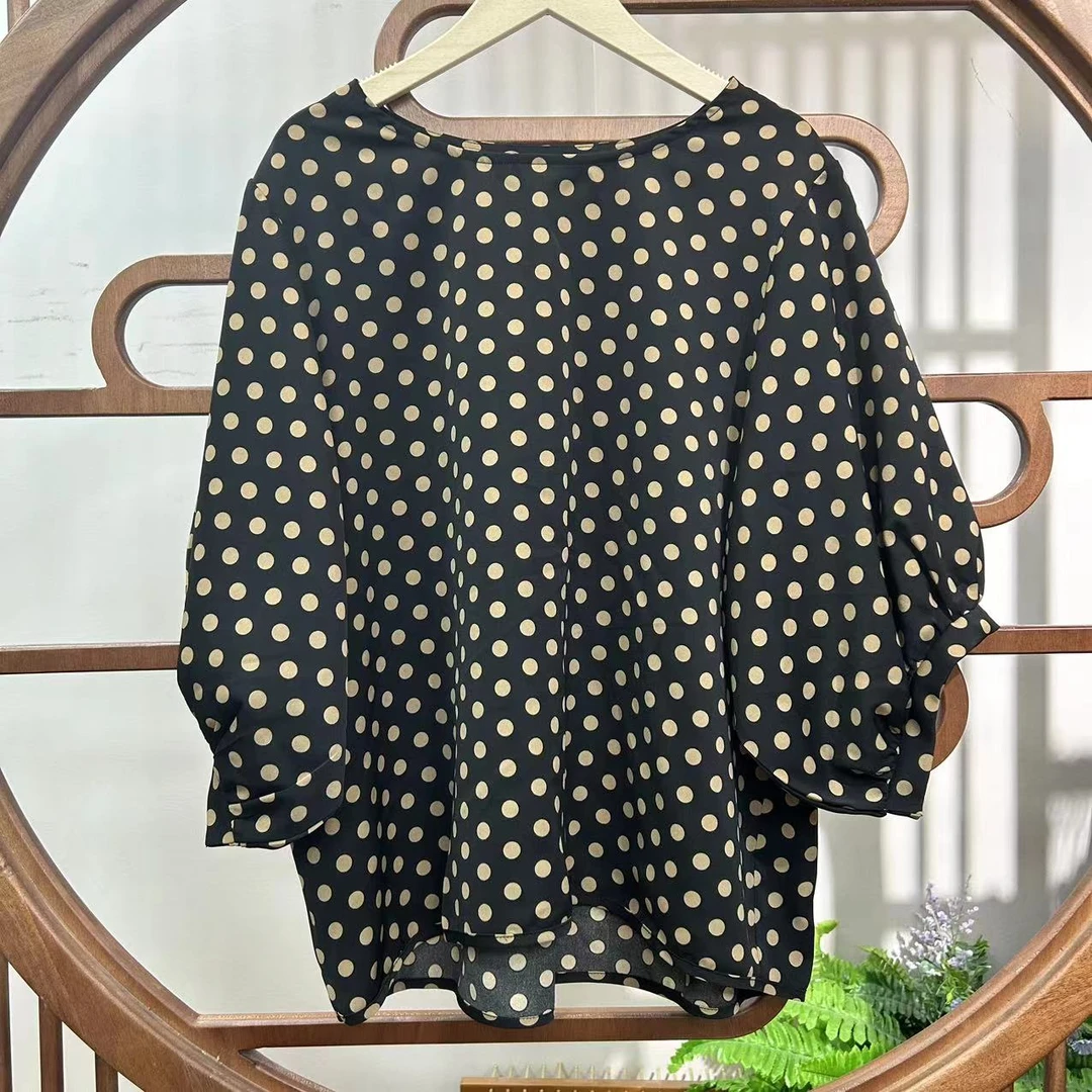 3915夏季新款波点时尚优雅减龄小衫QZ