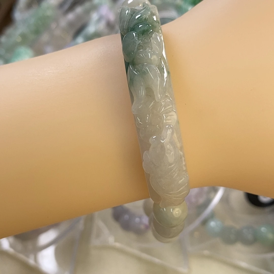 翡翠未镶嵌手链60