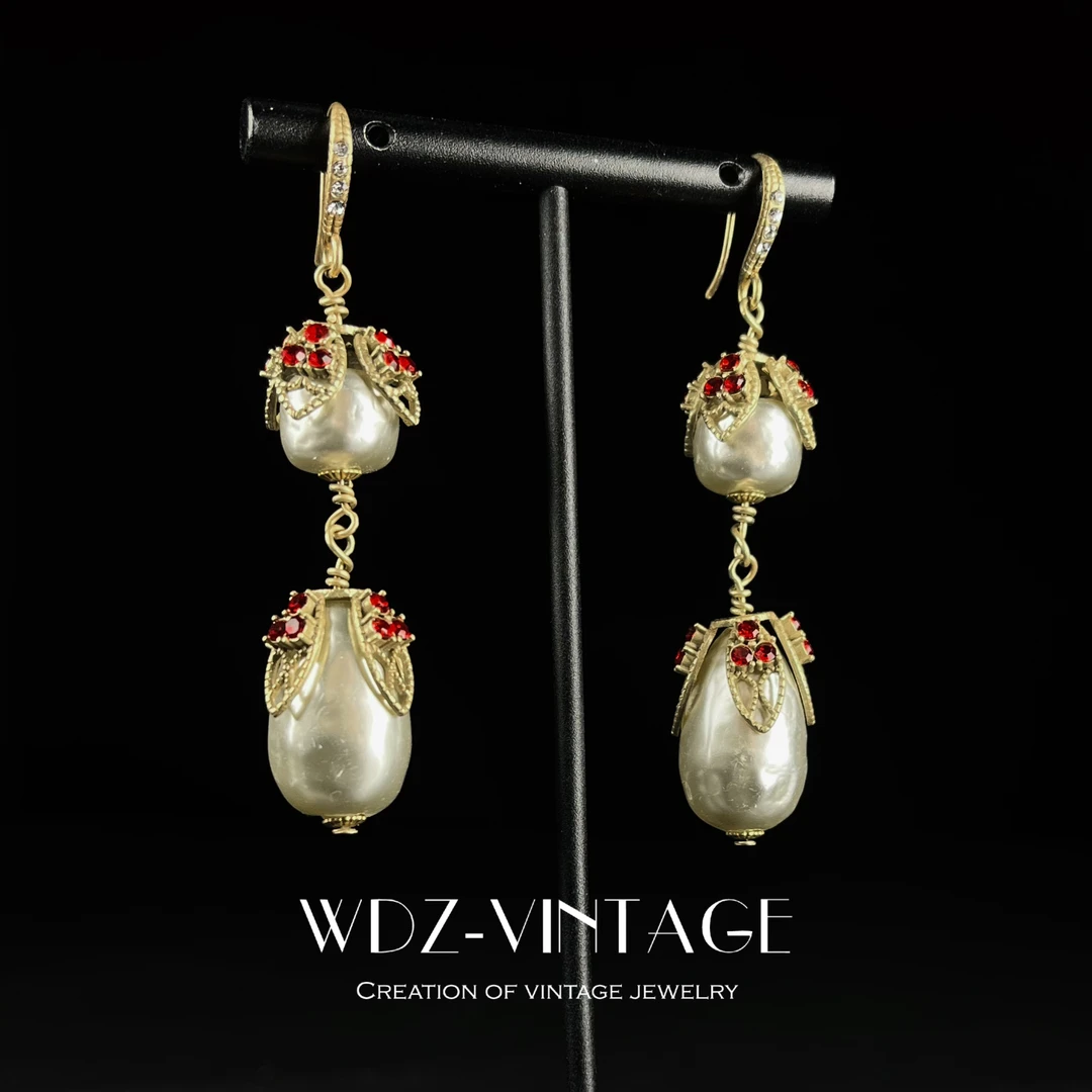 铜合金耳饰 惊鸿-中古vintage首饰饰品耳饰耳环优雅轻奢复古