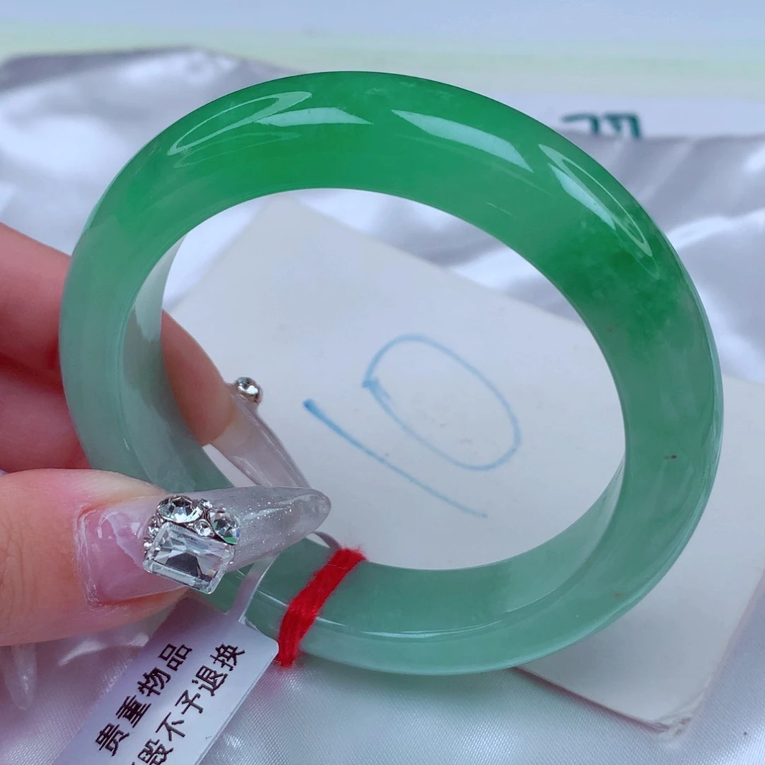 翡翠手镯未镶嵌天然缅甸翡翠A货手镯