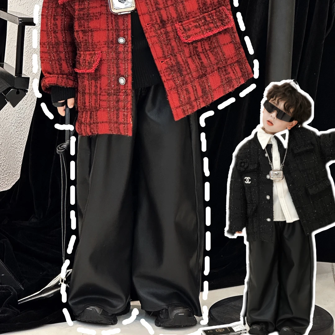 kb3145|秋冬季儿童韩版百搭皮裤他来啦 ！真的随便搭配 简直了~~~