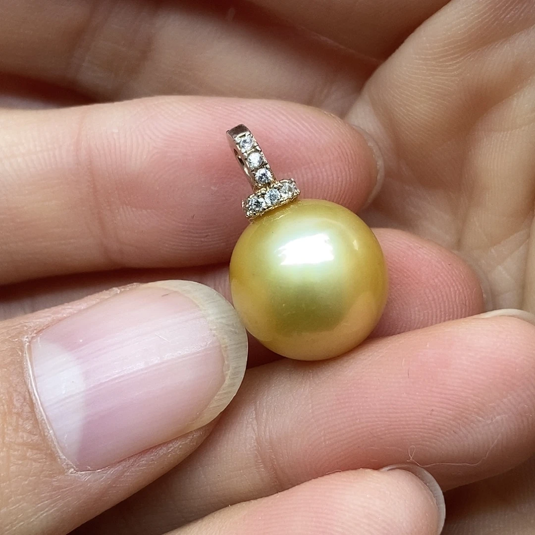 海水珍珠吊坠(不含链)银S925镶嵌