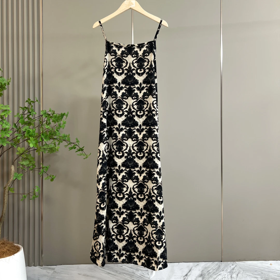 6014/富丽堂皇系列时尚夏季高级气质长款吊带女装宽松女装连衣裙