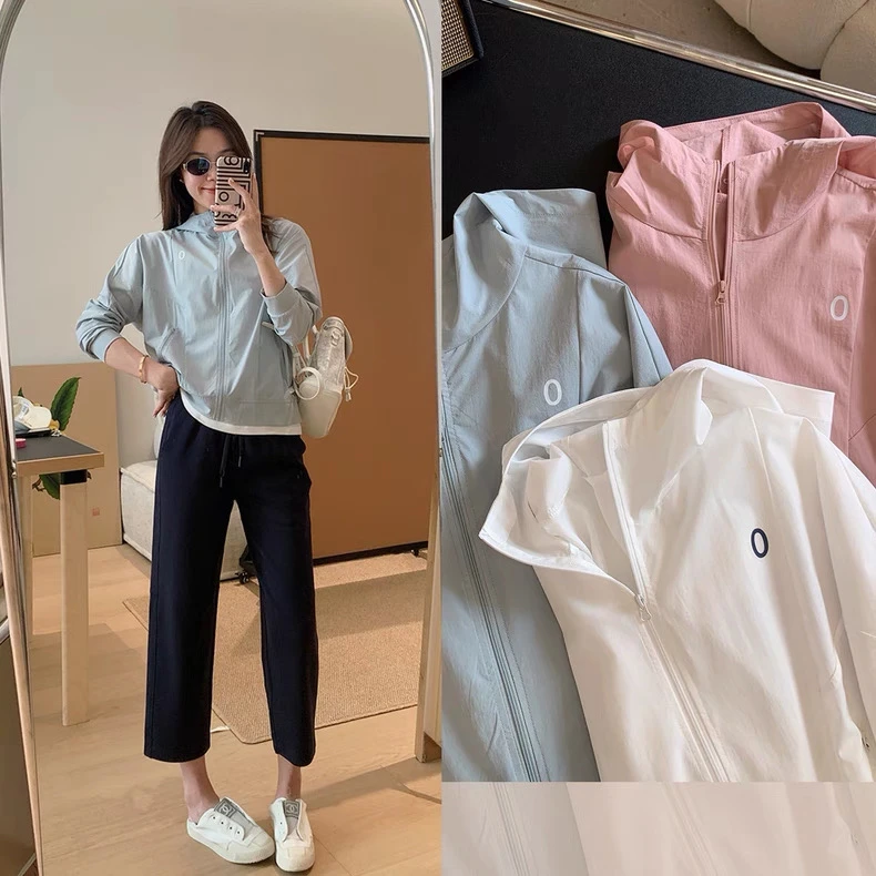 柚米家-自制“小O防晒衣”轻薄速干分割结构短款连帽外套上衣