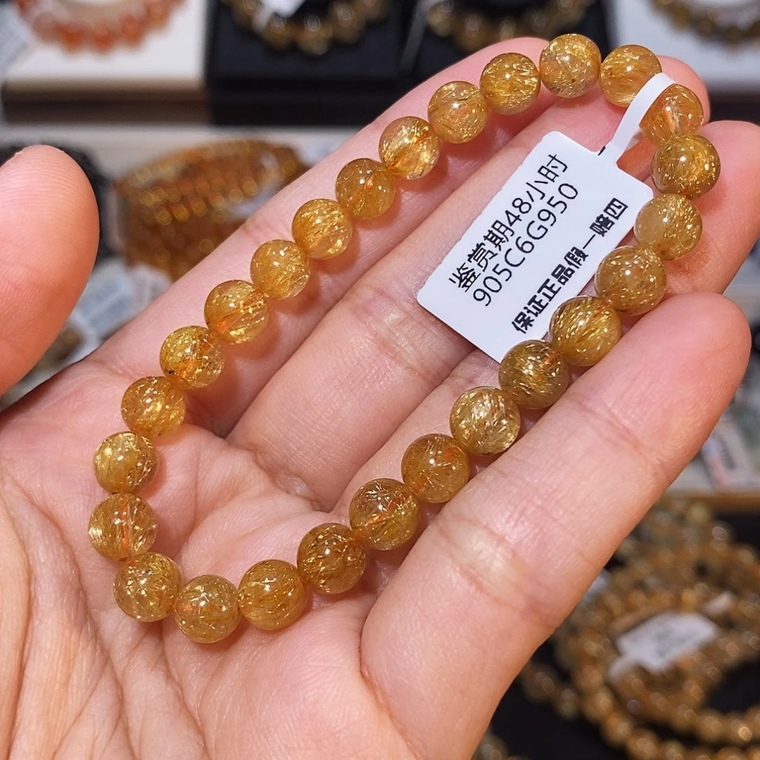 未镶嵌手串发晶收藏烟花钛7.3mm