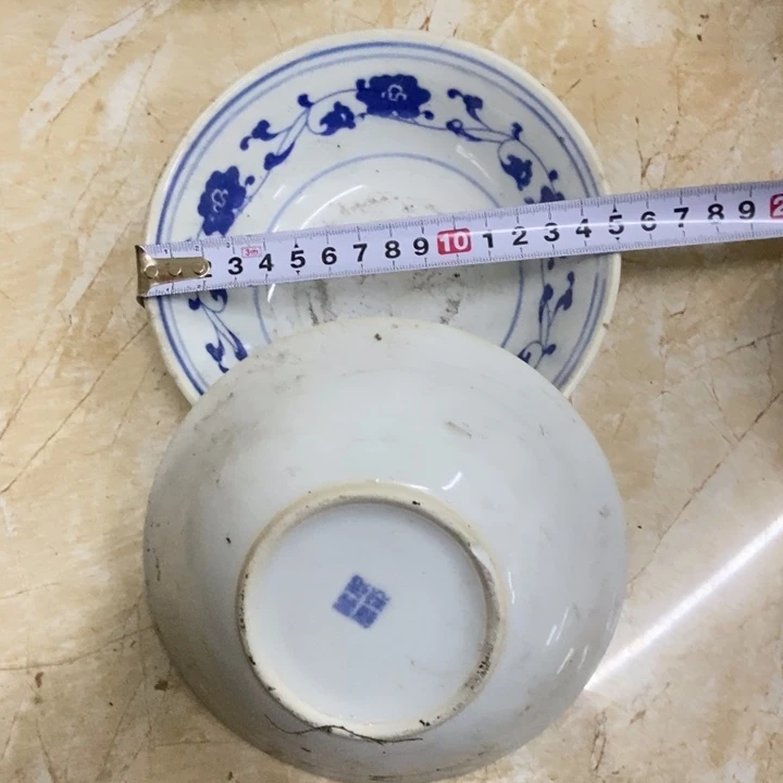 陶2个15厘米芙蓉花碗