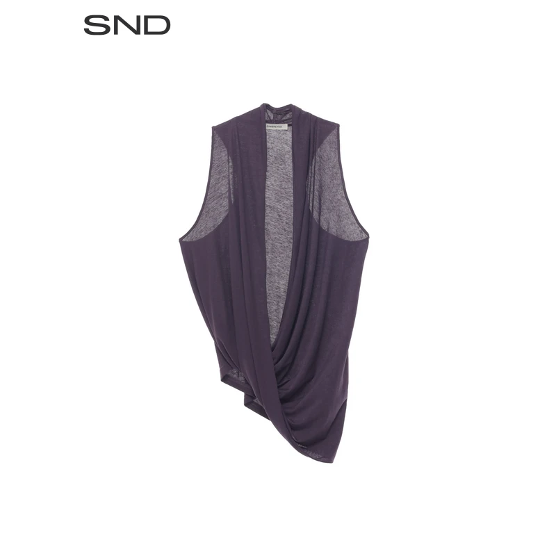 【CIMBREYOO SS25】V领休闲宽松工字背上衣都市白领百搭高级感蕾丝