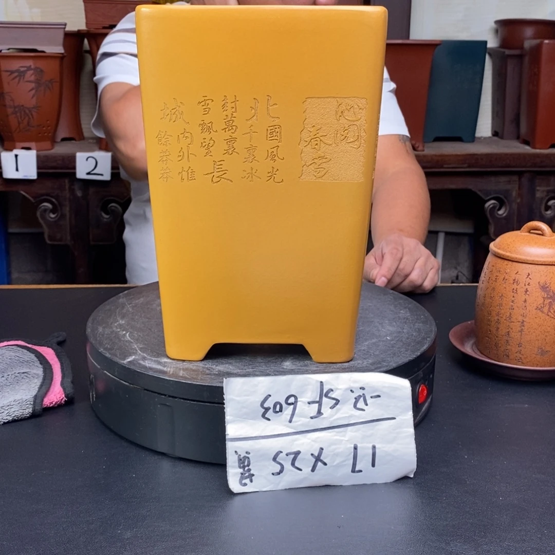 紫砂花盆货号一只SF603