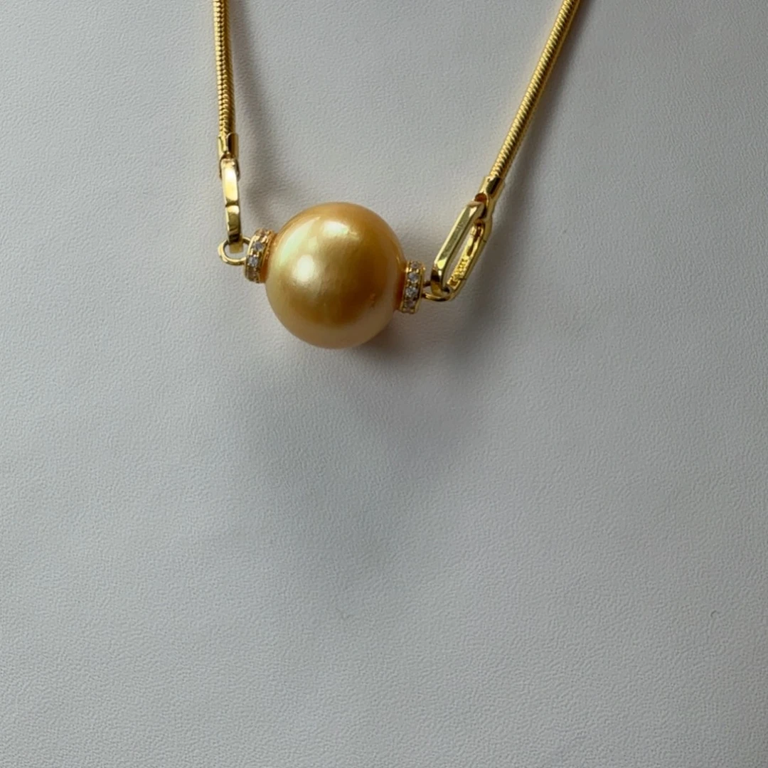 银S925镶嵌海水珍珠颈饰