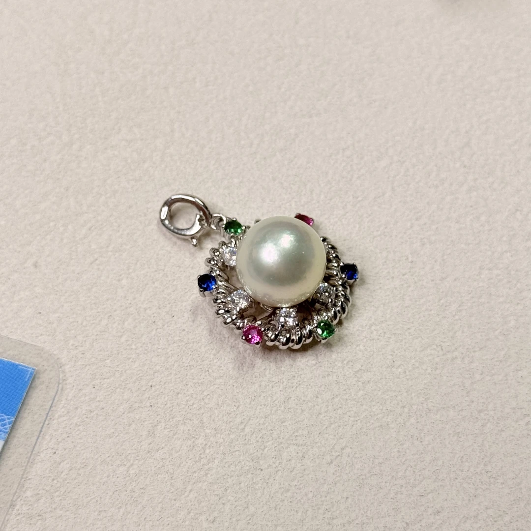 【六六中古】孤品优雅澳白海水珍珠s925吊坠ew1208珠子11.5