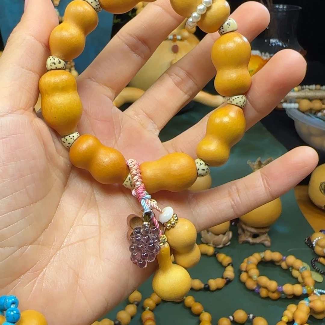 老皮草里金葫芦精品手串