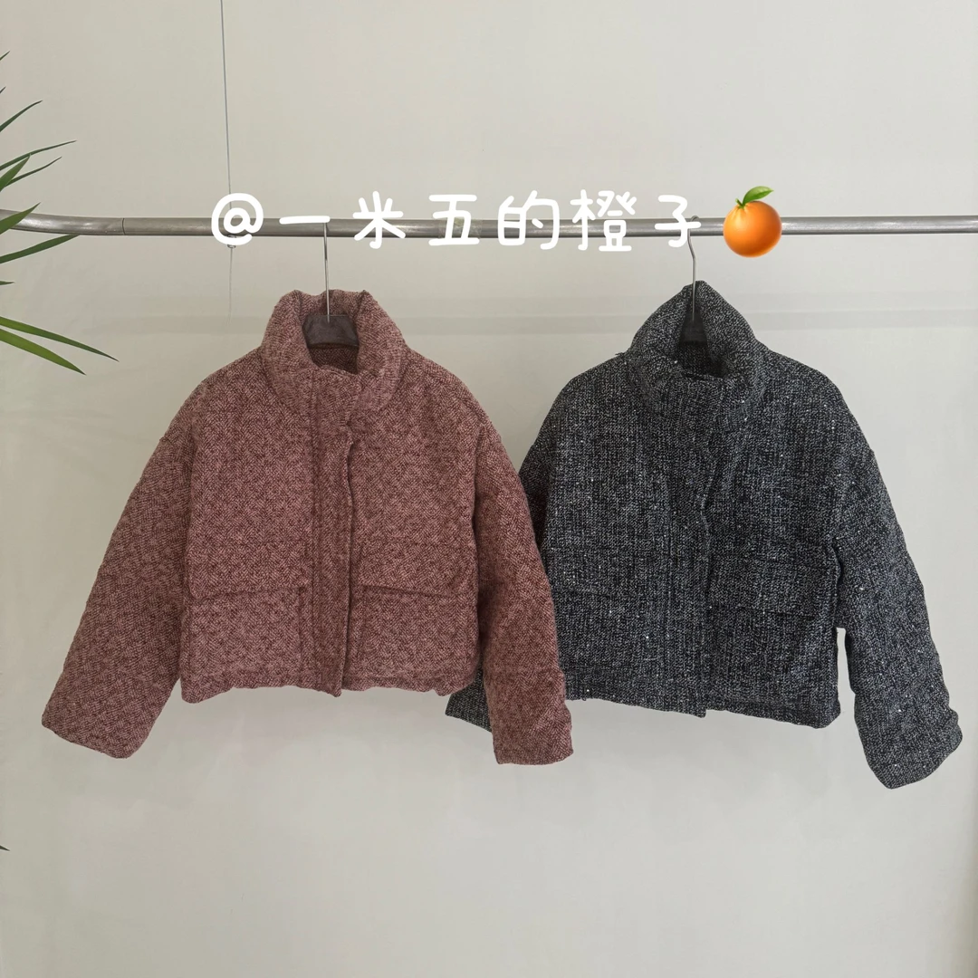 韩系氛围感短款冬季新款小众ins风少女风面包服A1125