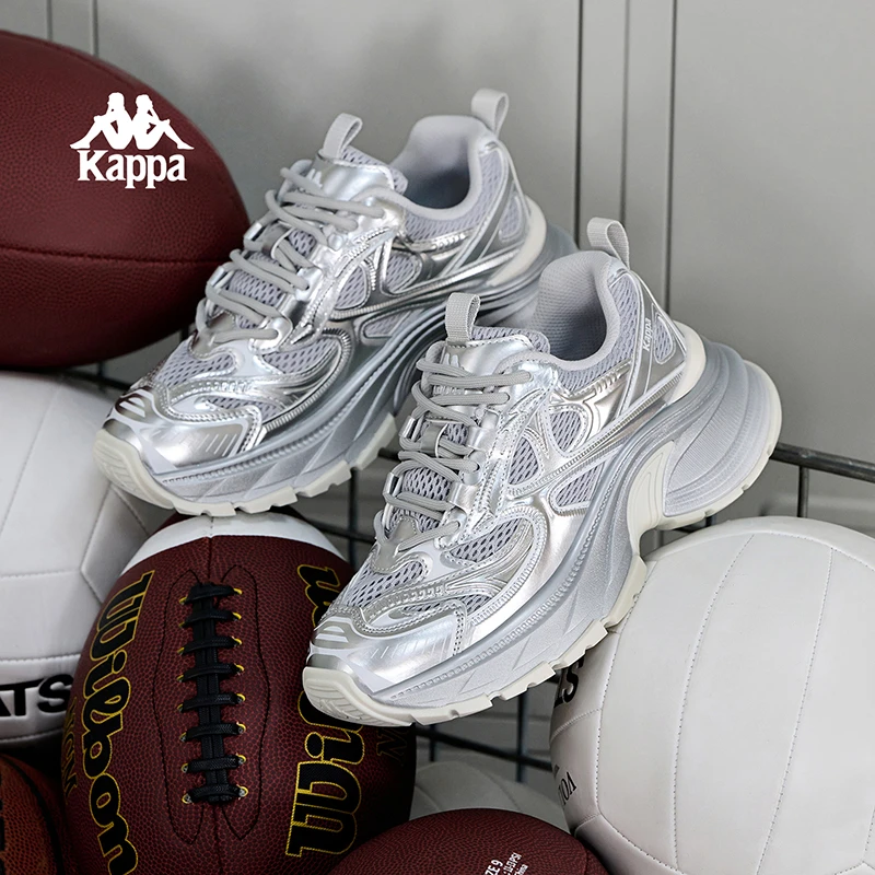 Kappa卡帕厚底老爹鞋女秋季新款时尚运动百搭休闲鞋子K0F25MC39CJ