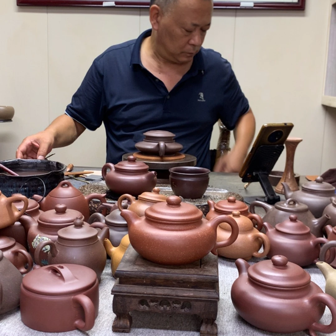 茶壶紫泥红降坡仿古230 C半手工制作