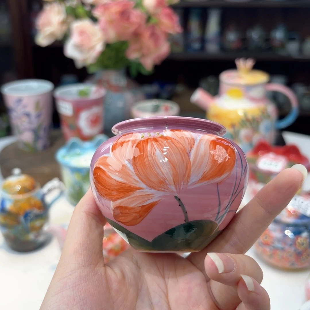 景德镇手绘高温釉下彩陶瓷茶具