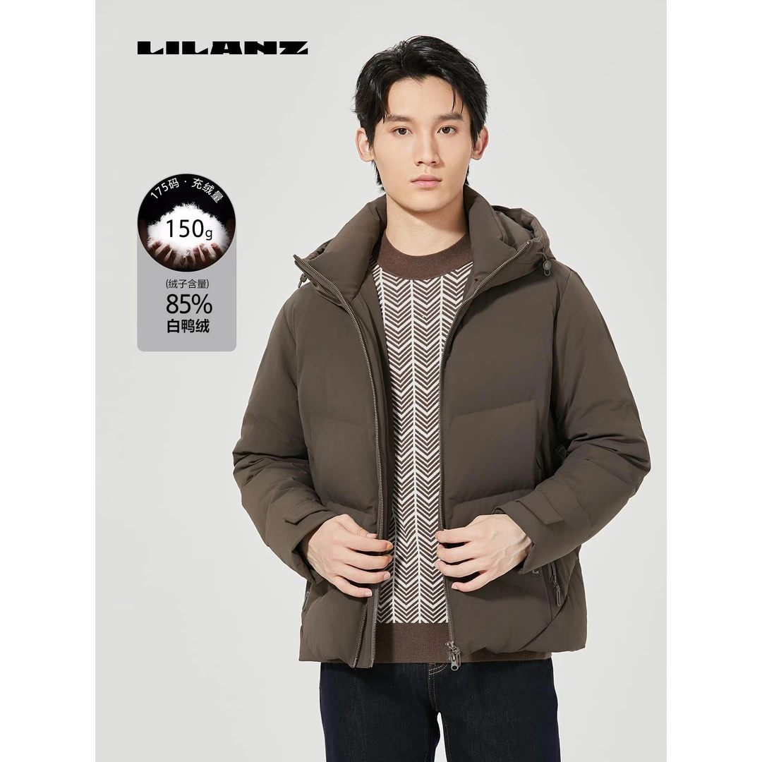 IP联名羽绒短款茄克（轻法式）男士时尚休闲连帽防风加厚保暖冬季