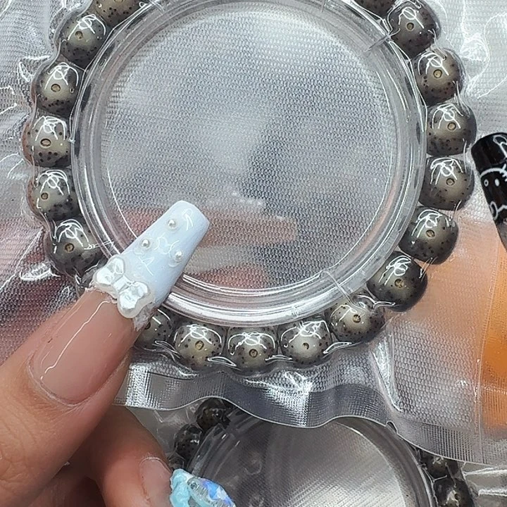 星月菩提手串426殿堂黑灰星月菩提10桶单圈