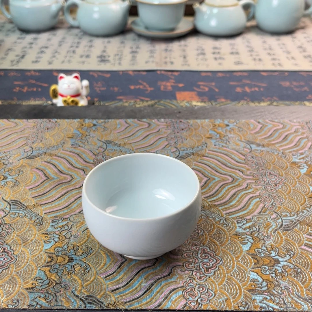 宇月白釉全手工主人杯90cc