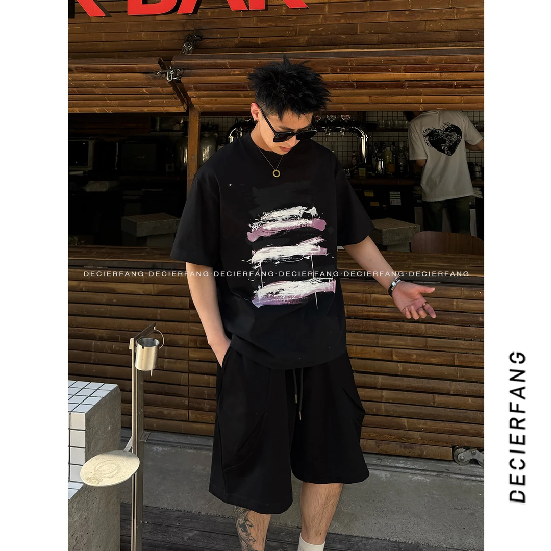 DF撞色拉浆设计 夏季百搭休闲半袖