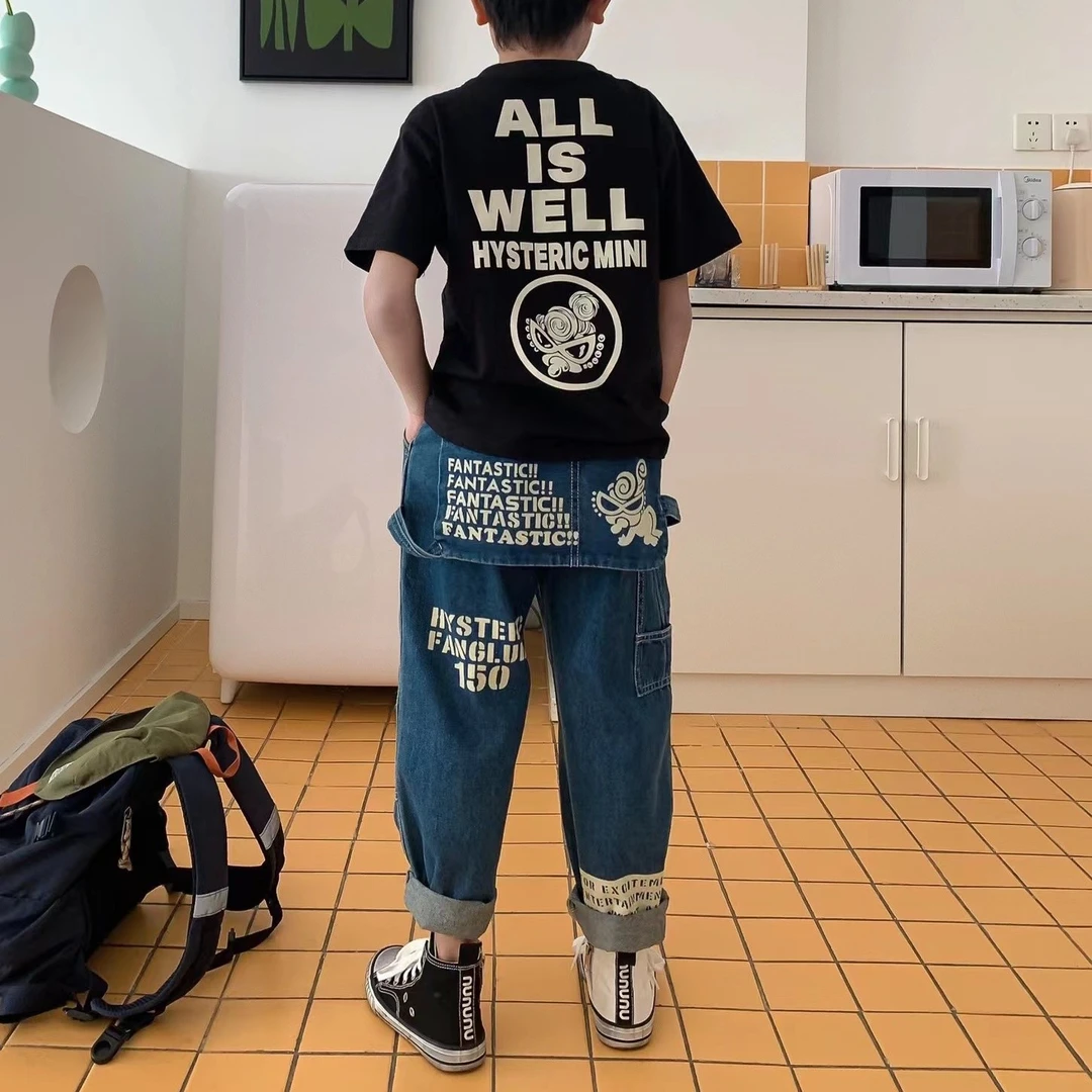 2019【直筒屁兜】时尚潮流儿童牛仔裤