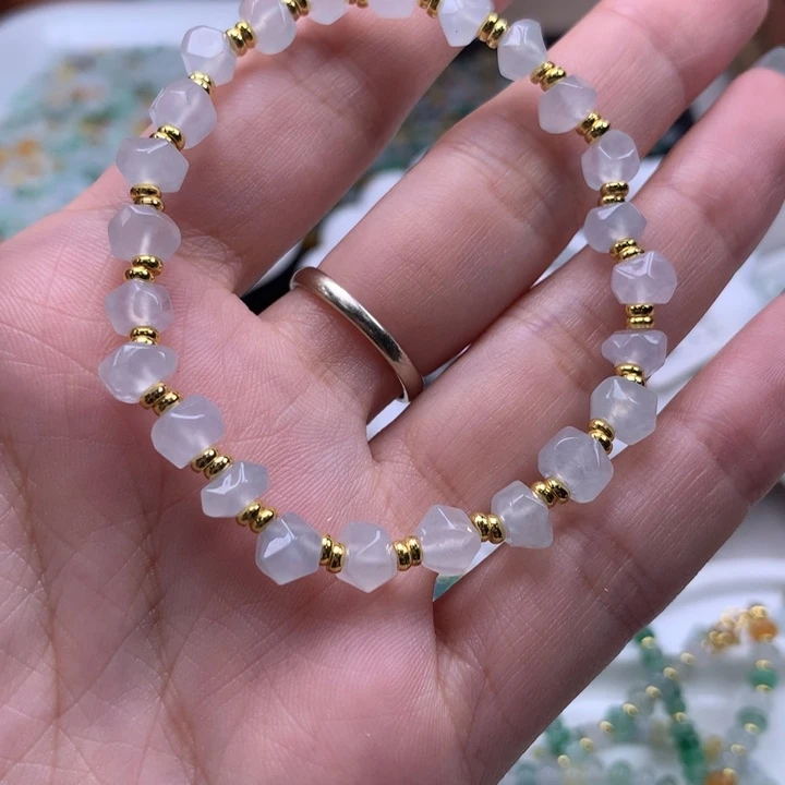 翡翠散珠如**寓随型手串