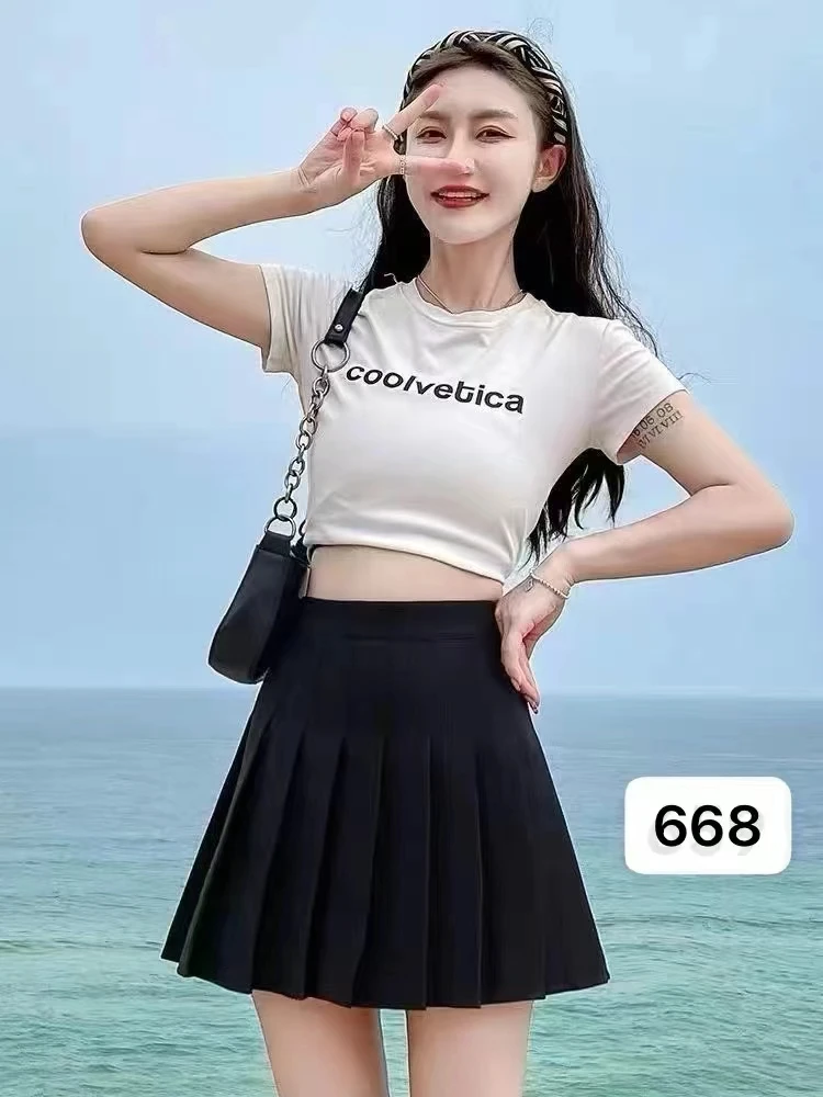 〖铃铛精选〗时尚松紧腰百褶裙