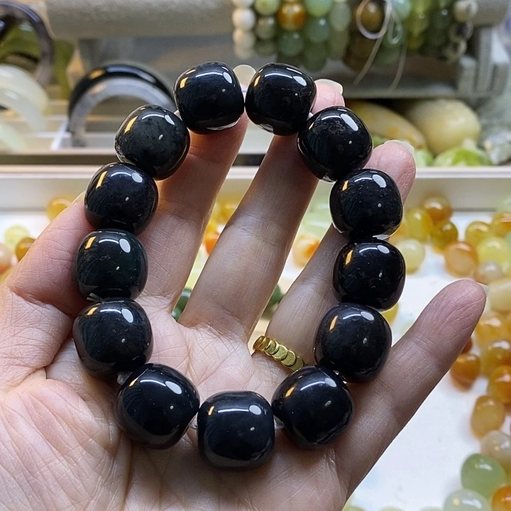 未镶嵌蛇纹石玉手镯好**7