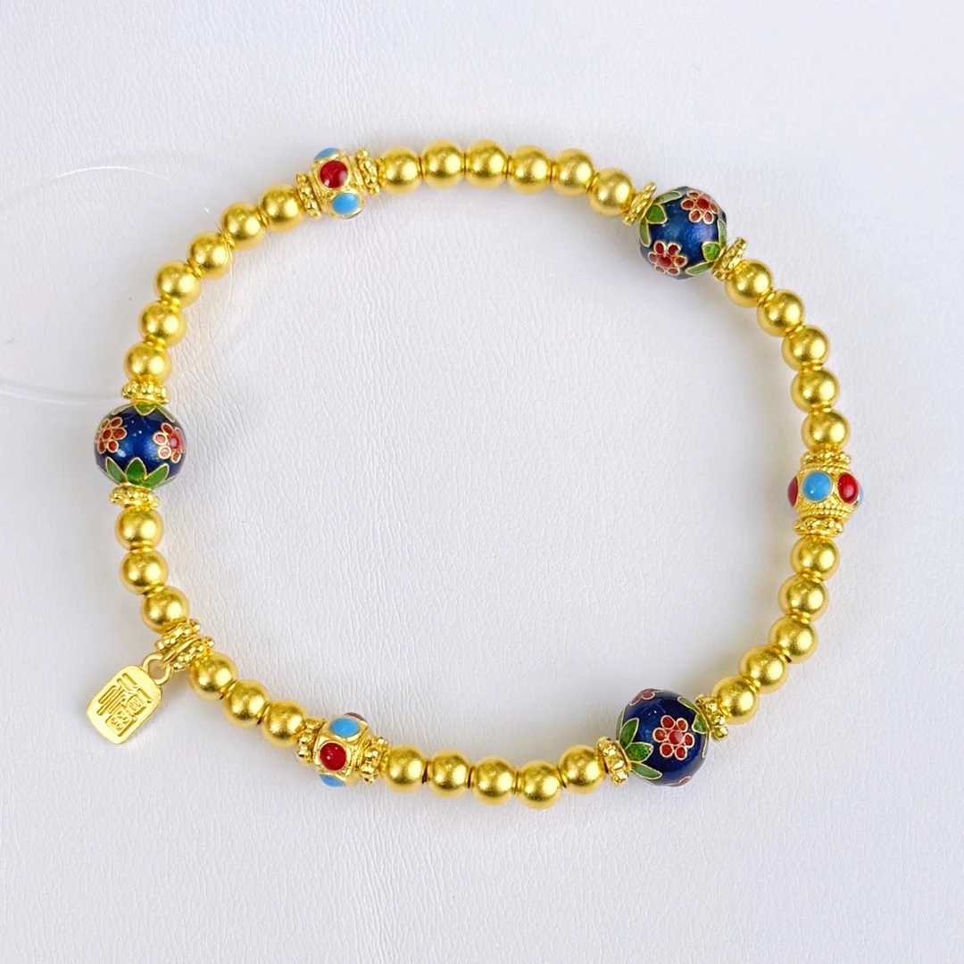 足金999 轻奢时尚繁花似锦黄金手串