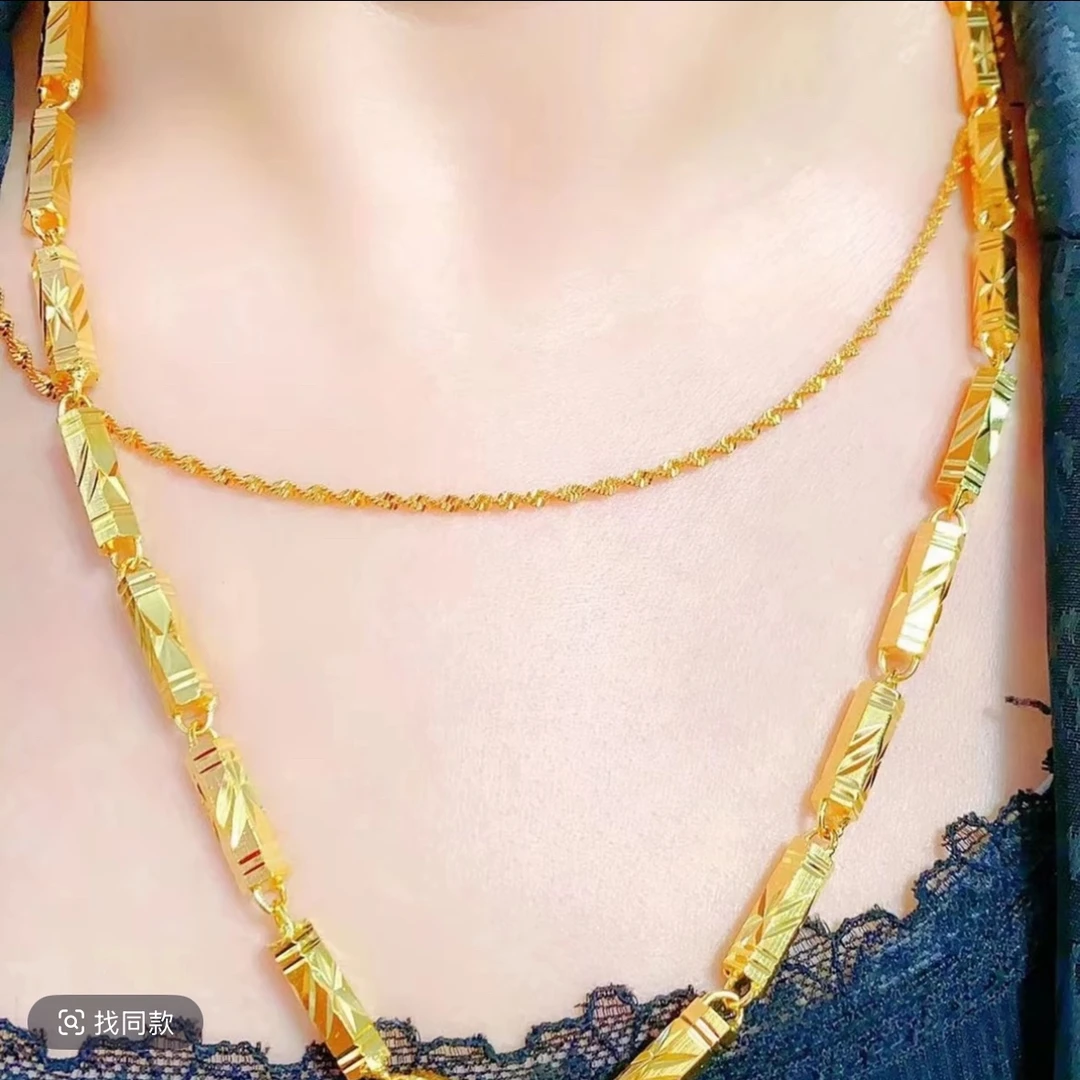 合金项链 节节高男女同款项链（一立金沙）