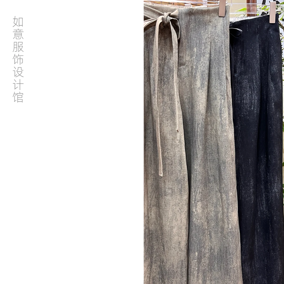 如意馆【系带休闲裤】新款时尚百搭显瘦休闲裤