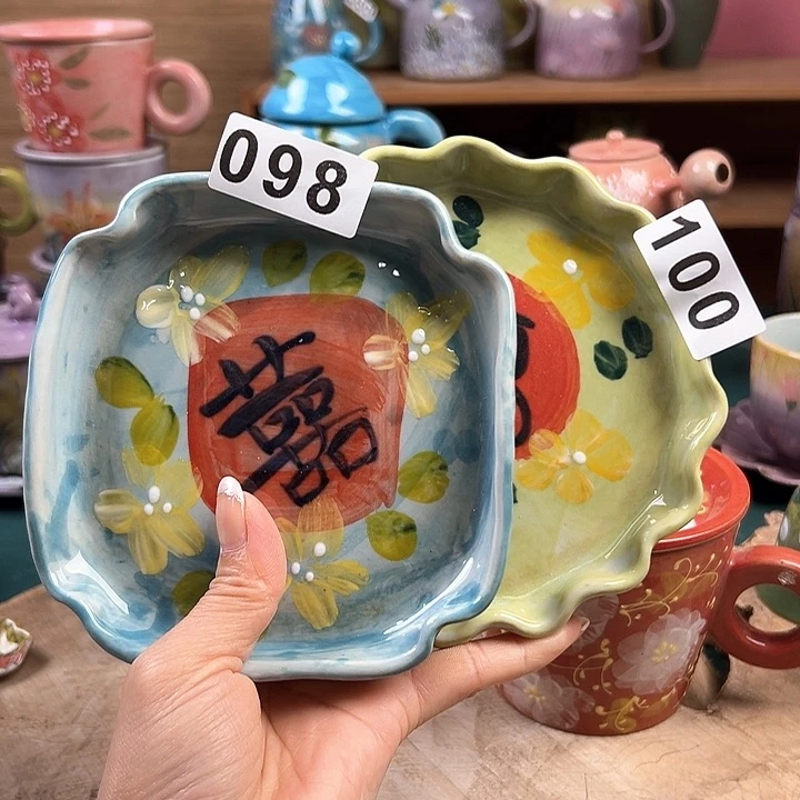 杯头***?景德镇陶瓷手绘作品100 860有微瑕