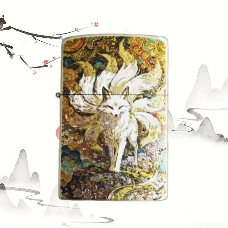 ZORRO佐罗九尾白泽双面重工防风打火机男士送男友达人无油HL