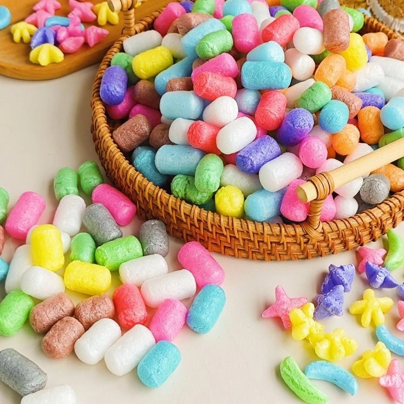 魔法玉米粒儿童手工diy 幼儿园美劳玉米积木泡沫材料创意益智玩具